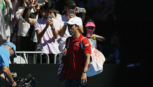 Kei Nishikoris „Australian Open“ čempionatą pradėjo sunkia pergale prieš Andrejų Kuznecovą