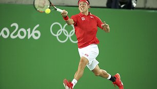 Kei Nishikoris prie&scaron; Johną Millmaną