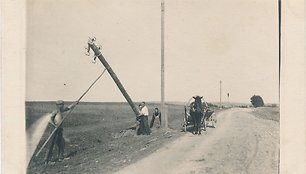  Telefonizacijos darbai į Žiežmarių pusę. 1932 m. 