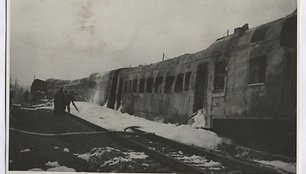 Žaslių avarijos nuotrauka, saugota KGB archyviniame fonde