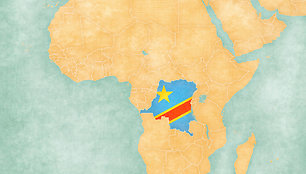 Kongas Afrikos žemėlapyje