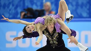 Sočio dailiojo čiuožimo nugalėtojai Charlie White'as ir Meryl Davis