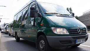 Mitingas dėl Vilniaus vie&scaron;ojo transporto pertvarkos