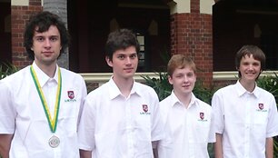 I&scaron; kairės: Karolis Greblikas, Tomas Va&scaron;kevičius, Vladimir Daglis, Domantas Jadenkus