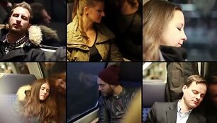 Pavargę vie&scaron;ojo transporto keleiviai