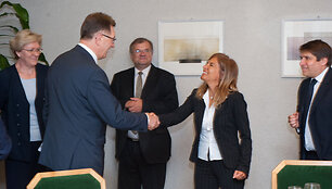 Algirdas Butkevičius ir Emma Marcegaglia