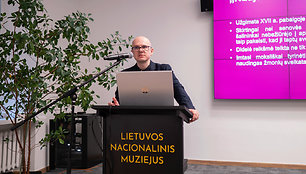 dr. Martyno Jakulio paskaita „Užkrėstas ir žmonių sveikatai žalingas oras“. Lietuvos nacionalinio muziejaus nuotr.