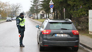 Kontrolės postas Pasvalyje