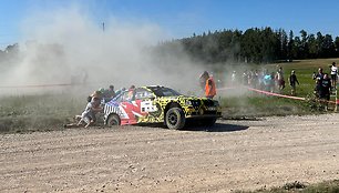 Pirmame „CBet Rally Rokiškis“ greičio ruože – dalyvių klaidos