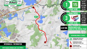 &bdquo;7bet Winter Rally Auk&scaron;taitija&ldquo; 1/3 greičio ruožo žemėlapis