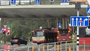 Autobuso ir troleibuso avarija Vilniuje
