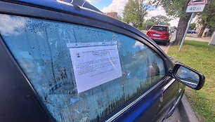 &Scaron;iuk&scaron;lių konteineriu virtęs automobilis
