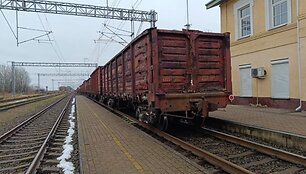 Dotnuvoje nuo bėgių nuvažiavo trys tu&scaron;ti vagonai