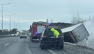 Avarija A1 magistralėje ties Elektrėnais