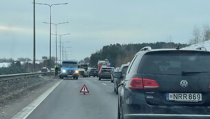 Avarija A1 magistralėje ties Elektrėnais