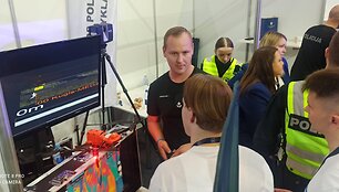  3D lazerinio skenerio galimybių pristatymas Lietuvos policijos ekspozicijoje renginyje &bdquo;KTU WANTed KARJEROS DIENOS 2023&ldquo;
