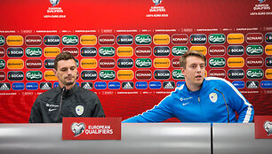 Slovėnijos rinktinės spaudos konferencija ir treniruotė 