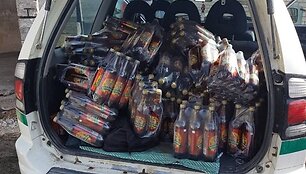 Konfiskuoti alkoholiniai gėrimai