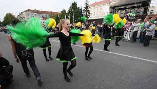 &Scaron;iaulių gimtadienyje &ndash; 200 metrų Ukrainos vėliava ir  ugnimi alsuojantis drakonas