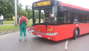 Autobuso ir sunkvežimio avarija Kaune