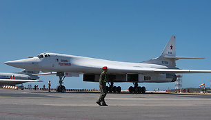 Rusijos strateginis bombonešis „Tu-160“ Venesueloje