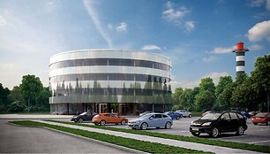 Planuojamo administracinio pastato vizualizacija