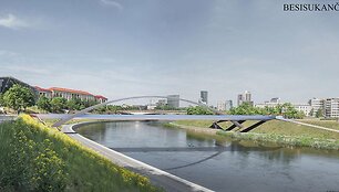Naujo tilto vir&scaron; Nerį architektūriniai pasiūlymai 