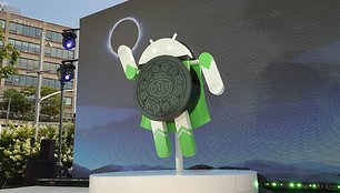 „Android Oreo“ superherojaus statula