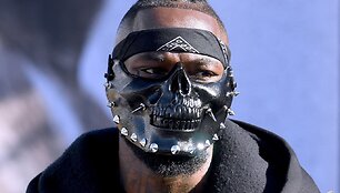 Deontay Wilderis ir Tysonas Furry Los Andžele prie&scaron; bokso dvikovą.