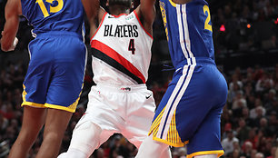 „Golden State Warriors“ krepšininkai pirmauja serijoje prieš „Blazers“ 3-0.