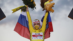 Tadejus Pogačaras triumfavo „Tour de France“ lenktynėse.