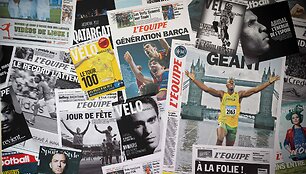 &bdquo;L'Equipe&ldquo; žurnalistai streikuoja dėl savininkų ketinimų atleisti pus&scaron;imtį darbuotojų. 
