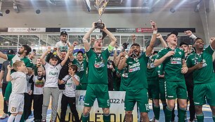 &bdquo;Kauno Žalgiris&ldquo; triumfavo &scaron;alies salės futbolo čempionate.
