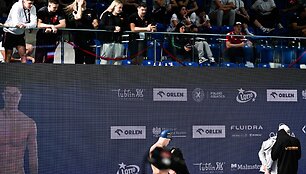 Tomas Lukminas ir Danas Rap&scaron;ys fini&scaron;avo tą pačią akimirką.