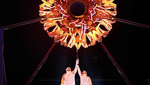 Olimpinių žaidynių atidarymo ceremonijos akimirka.