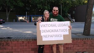 Protestas dėl Ledų &scaron;ventės Kėdainiuose