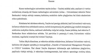KTU Tarybos parei&scaron;kimas