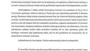 KTU Tarybos parei&scaron;kimas