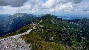 Maršrutas nuo Kasprovo viršūnės