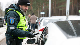 &Scaron;ventinio kelių policijos reidas Vilniuje akimirka