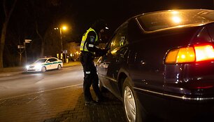 Naktinis kelių policijos reidas Vilniuje