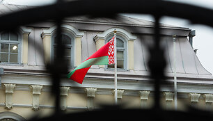Vilniaus liberalaus jaunimo protestas &bdquo;I&scaron;laisvinti Piotrą!&ldquo; prie Baltarusijos ambasados