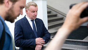 Kandidatas į ekonomikos ir inovacijų ministrus R.Sinkevičius atvyko į Prezidentūrą