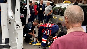 Dviratininko ir taksi automobilio eismo įvykis Palangoje