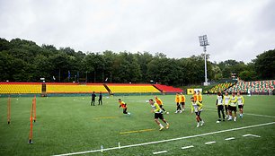 Lietuvos futbolo rinktinės treniruotė