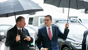 Saulius Skvernelis ir Mateuszas Morawieckis