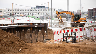 Pilaitės pr. statoma požeminė pėsčiųjų perėja