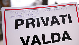 Ant &scaron;aligatvio aptverta privati teritorija