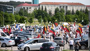 Šeimos gynimo maršo dalyvių protestas prie Seimo