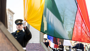 Trijų Baltijos valstybių vėliavų pakėlimo ceremonija